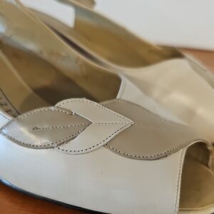 Naturalizer Cream Peep-Toe Heels